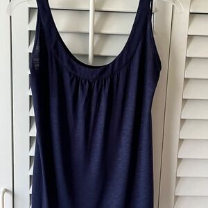 Solid Blue Women's Sleeveless Top Size M